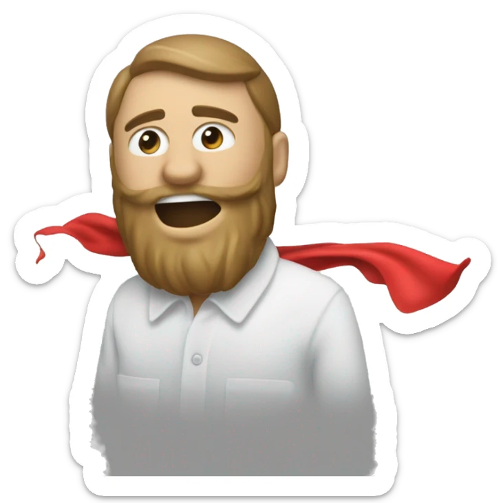 Vlajka se třemi vodorovnými pruhy, uprostřed červená, horní a dolní bílí sticker