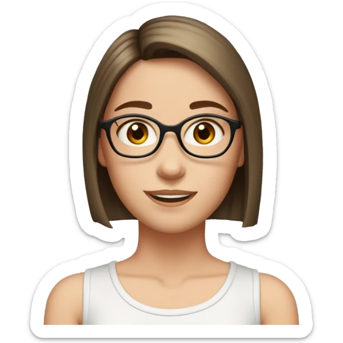 trio-girls-best-friends short hair under ear above neck, big rectanglular glasses, skin a bit brown another is the middle length, has a bit of volume, skin a bit brown, another is tallest, longest straight hair and pale skin with braces, round oval glaa  sticker