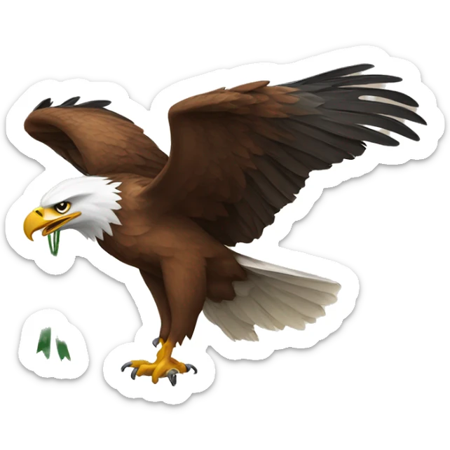 Eagle with bow sticker