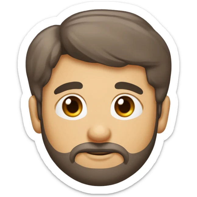 maestro de educacion fisica de piel un poco morena, barba y pelo castaño oscuro, ojos marrones y viste con camiseta de maga corta y silbato sticker