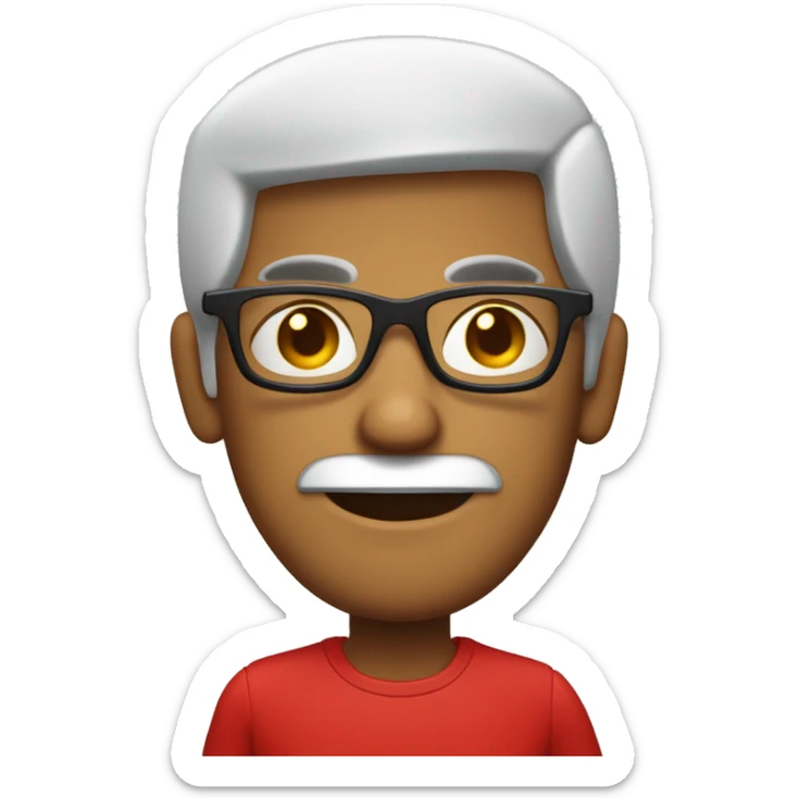 hombre con brazos cruzados y gafas roja sticker