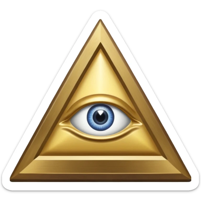 Great seal of the United States of America, the eye into triangle, illuminati symbol sticker