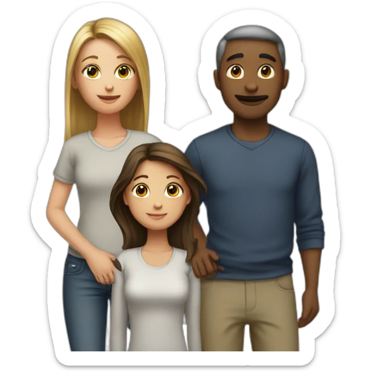 Two girls with parents and friends, but they do not appear. The friends do not return and the parents do not appear  sticker