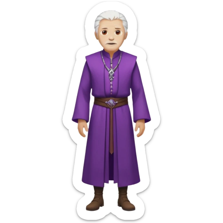 a white haired old man with purple eyes standing, full body, in Targaryen themed clothes, clothes aren't purple  sticker