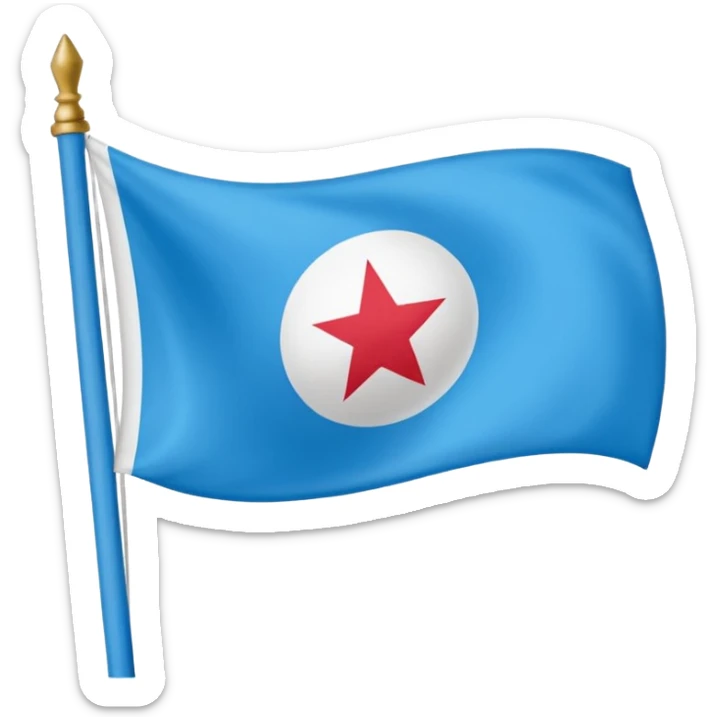 Vorrei creare una piccola bandiera per un emoji una bandiera del Napoli con i suoi colori e la sua N particola in modo che si capisca che sia del Napoli sticker