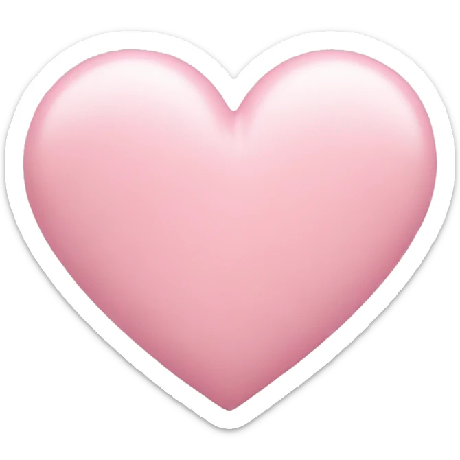 Pastel pink heart sticker