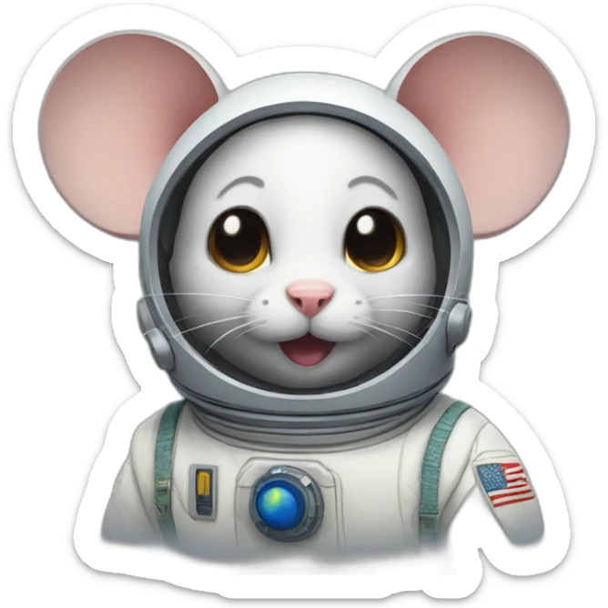 Space mouse sticker