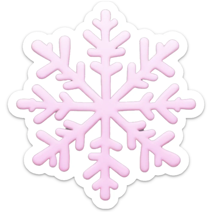 pastel pink snowflake  sticker