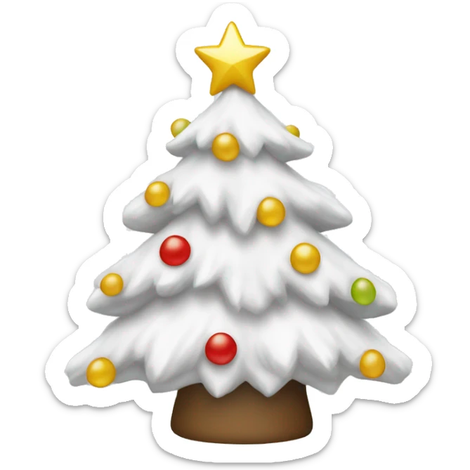 White Christmas tree sticker