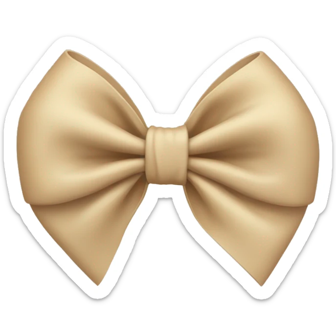 Beige bow sticker
