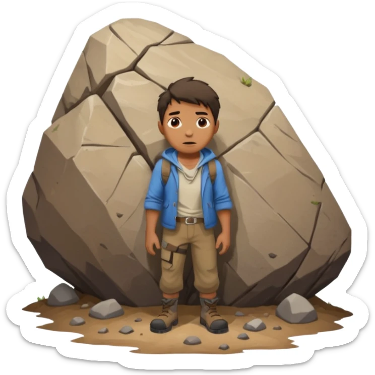 homme qui une montagne coincé dans les fesse sticker