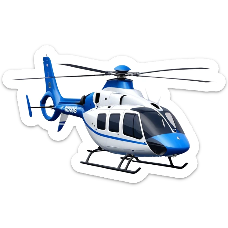 Eurocopter EC135 - Airbus Helicopters (Model Year: 2020) (Iconic colour: Blue and white) sticker