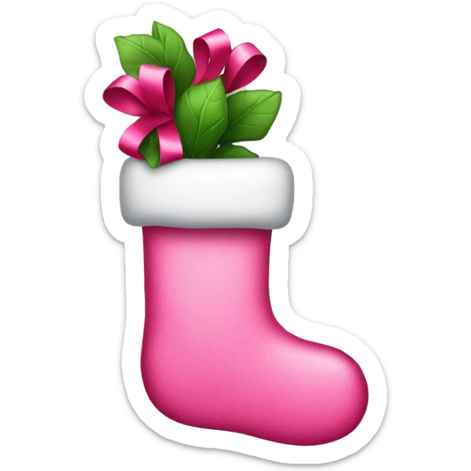 Pink stocking  sticker
