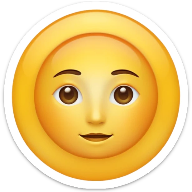 Generate a high-quality emoji of a yellow sun, bright and shining, smooth gradient colors, no facial features, simple white background, high-resolution.

 sticker