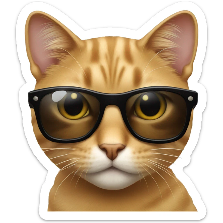 Cat with sunglasses sticker