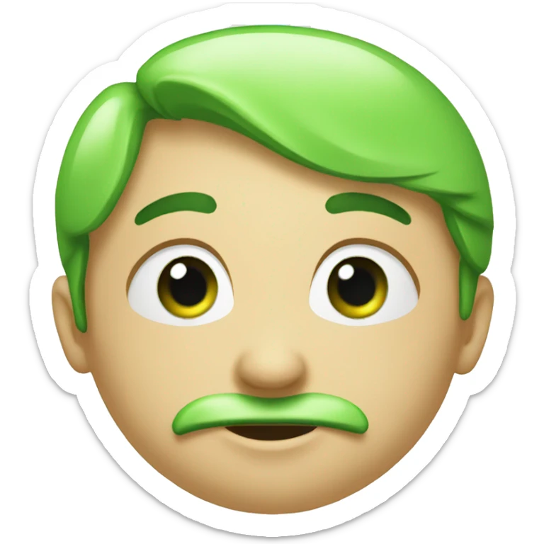 one green realistic sphère sticker