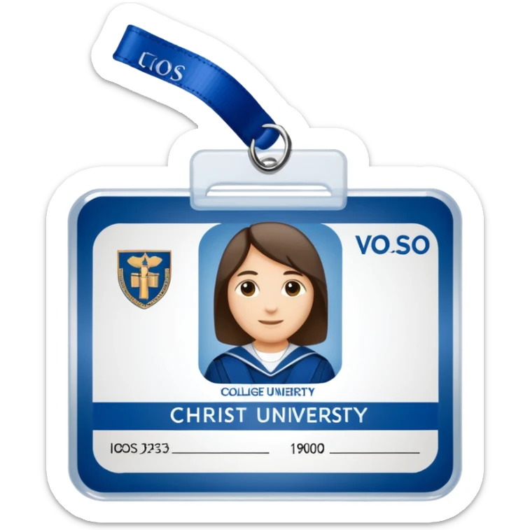 generate an ios genmoji of a college id card that says "CHRIST UNIVERSITY ID" sticker