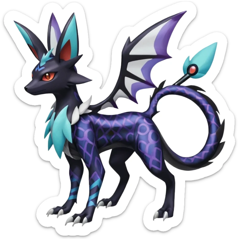  Nargacuga-Umbreon-Noivern-Silvally-Pokémon-Fakémon-fusion (full body) sticker