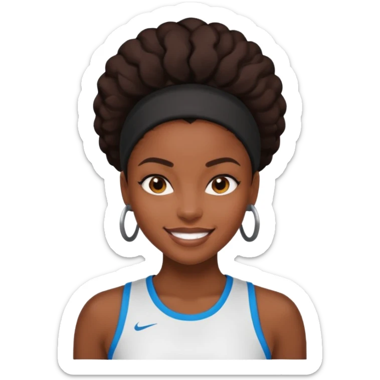 black girl Bold, edgy, confident, sporty, fearless, striking, urban, statement-making sticker