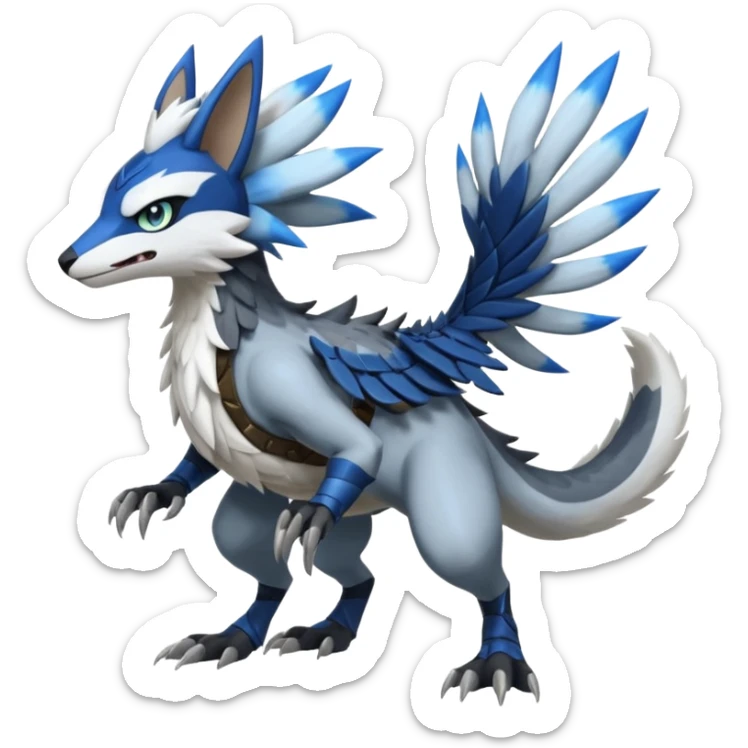 Fionbri-Vernid-Trico-Nargacuga-Silvally-fusion, full body sticker