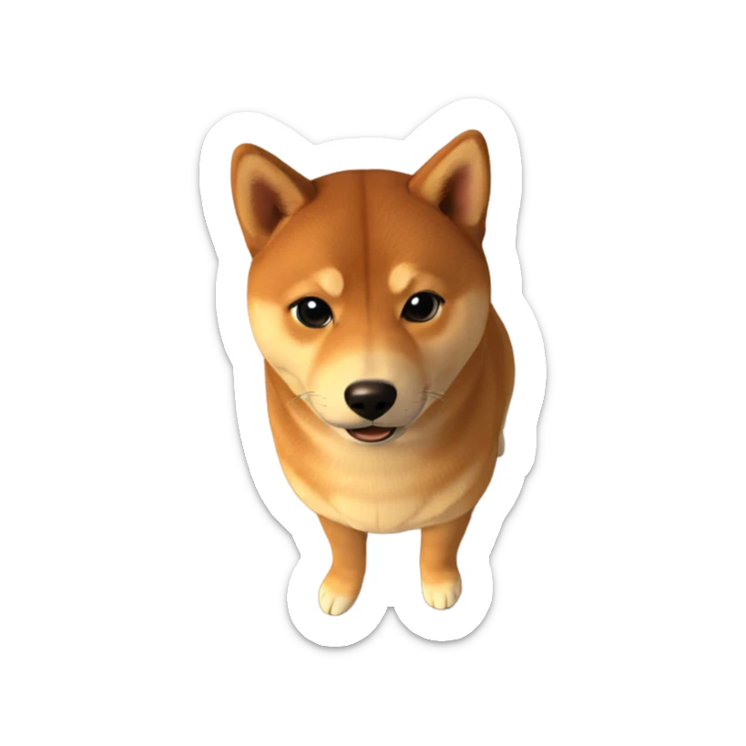realistic shiba inu portrait sticker