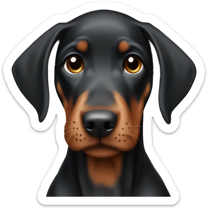 Doberman puppy sticker