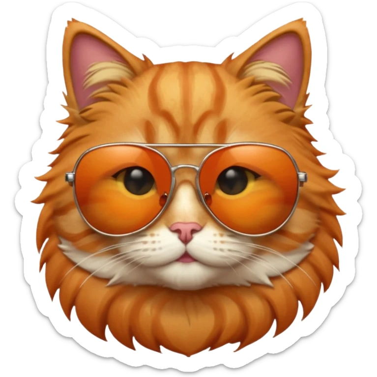 Cat with sunglasses sticker