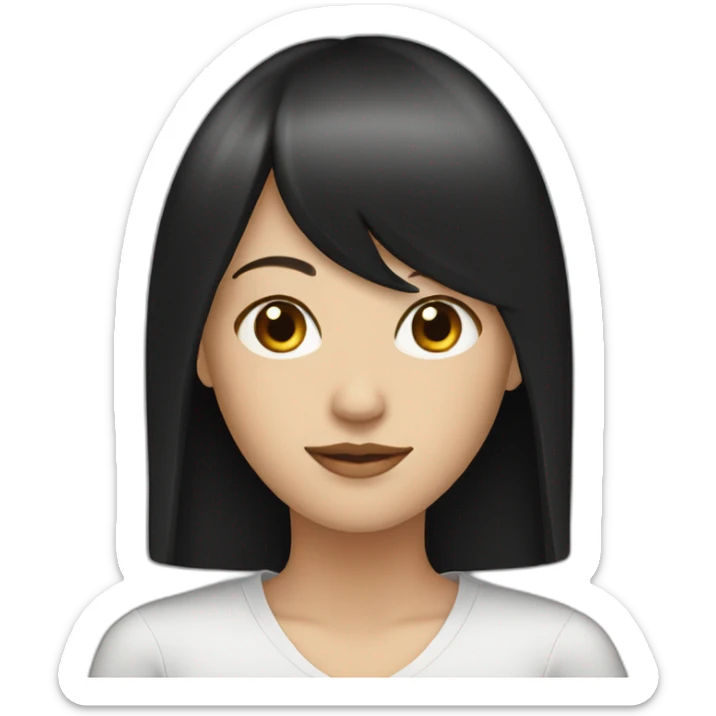 white-woman-with-long-black-hair-and-straight-fringe sticker