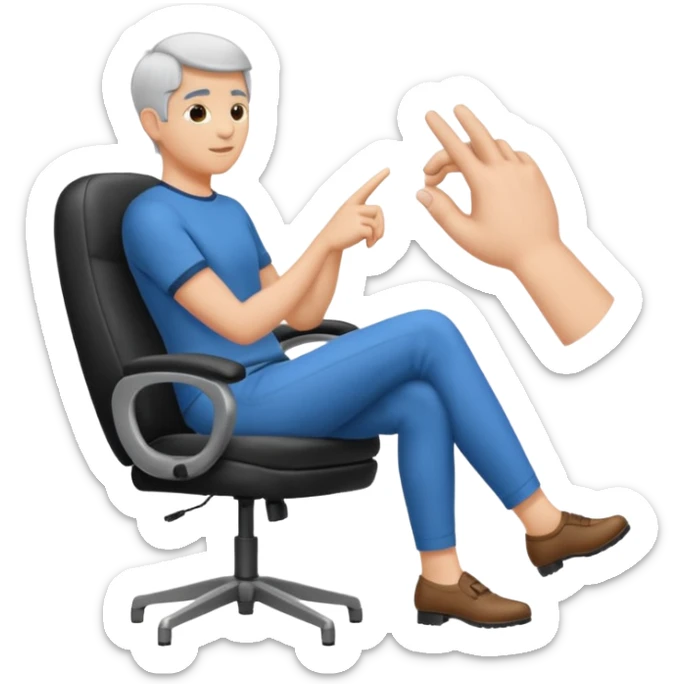 Fais-moi demain coller les unes à côté des autres. La première main gauche le pouce, l’index, majeur sont levé alors que l’annulaire et auriculaire sont repliés. Reproduit la même chose pour la main droite. sticker