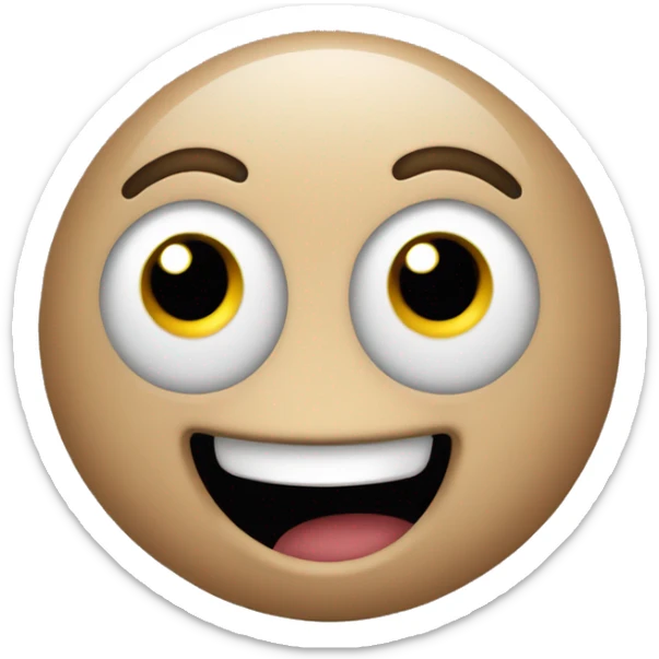 Make an emoji that has hearted eyes and looks like it's very happy, excited, and happy to see something sticker