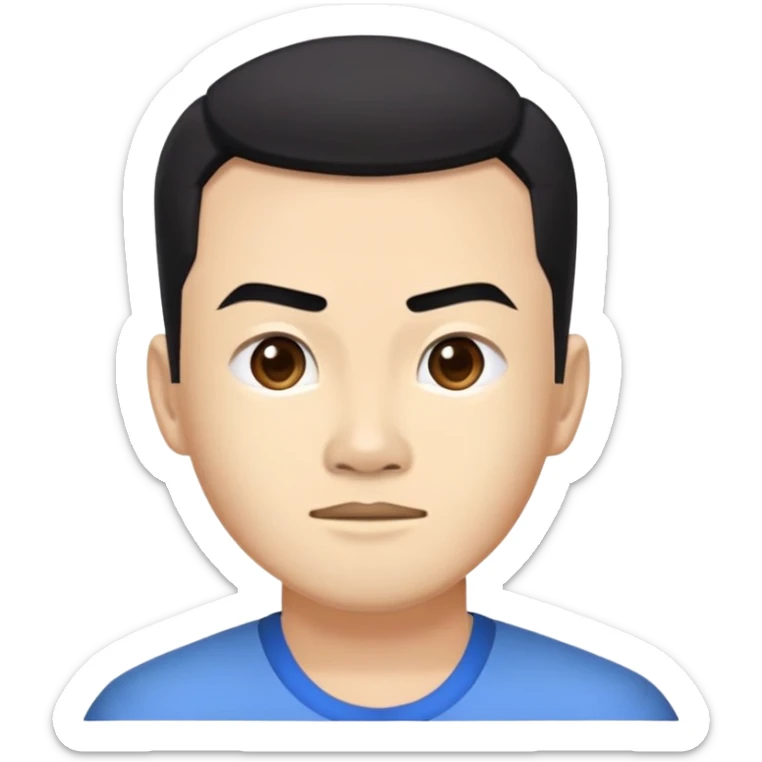 Nam 15 tuổi, da trắng, tóc under cut màu xanh lá cây ( vuốt ngược ra sau ), áo da màu cam cổ cao sticker