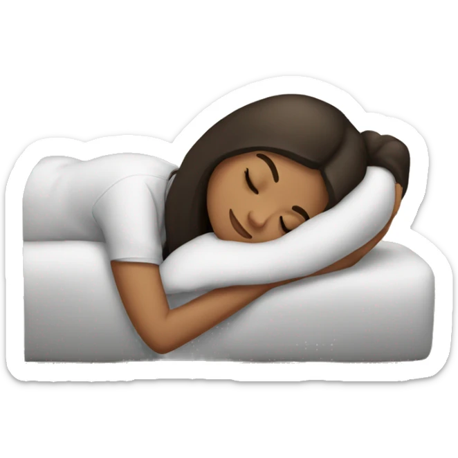 Brunette girl sleeping sticker