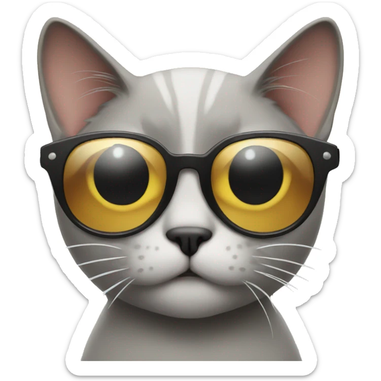 Cat with sunglasses sticker