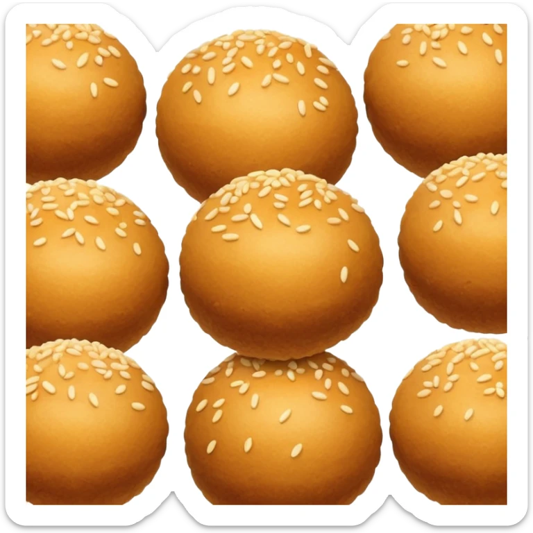 Chinese sesame ball (Jian Dui) with crispy outside and sweet filling sticker