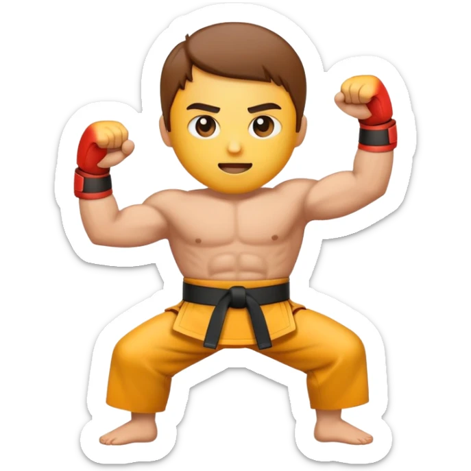 🥋 the martial arts emoji but with a brown belt instead of a black belt sticker