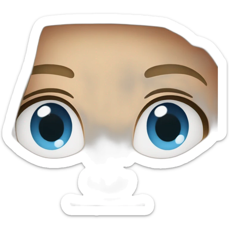 Brown hair brown eyes girl with blond hair blue eyes guy sticker