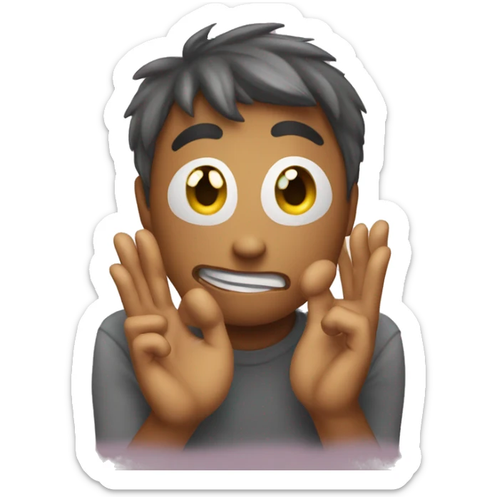 concerned emoji cheering up another sad emoji by patting it n the head to make it all better sticker