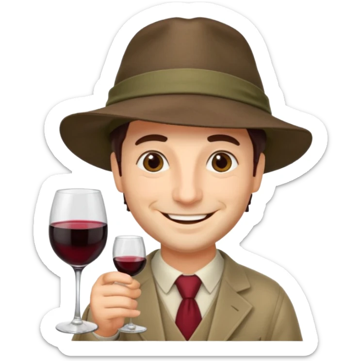 A male Italian accountant who loves red wine fishing movies sticker