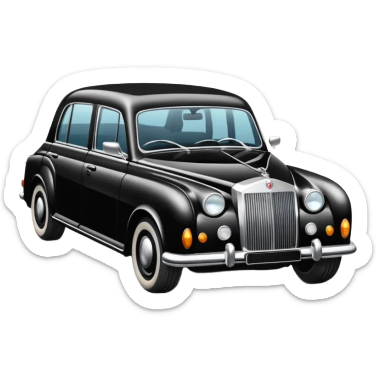 Crée-moi une voiture noire, berline, très classe La voiture  en long 2025classe S. sticker
