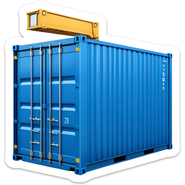 goods Contener emoji which is used for shipment of goods, single contaner sticker