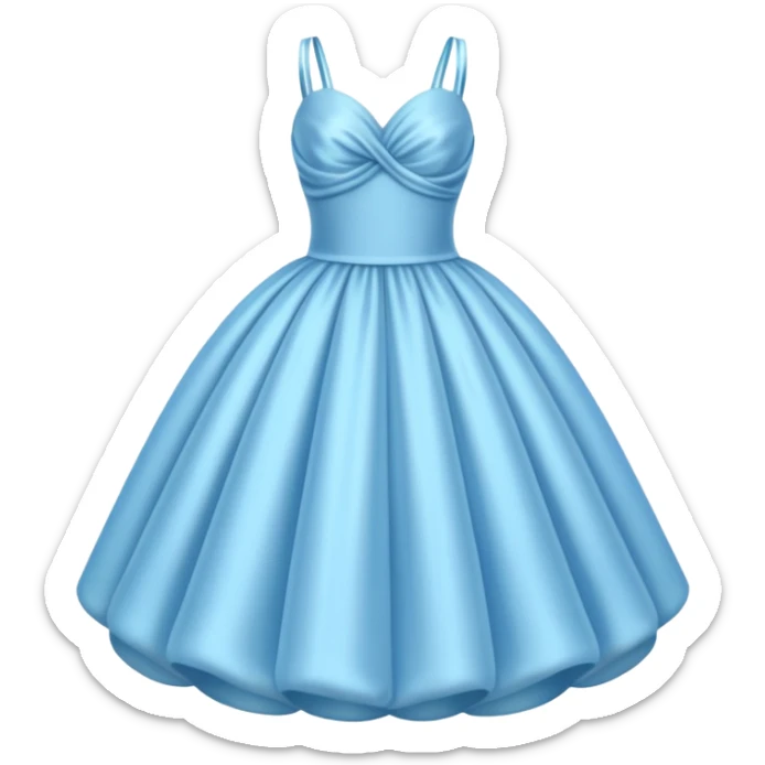 The bubble dress is typically a voluminous ball gown, designed to make Glinda look like she’s literally floating in a bubble. It features:  Pale blue or shimmering white-blue hues isolated  sticker