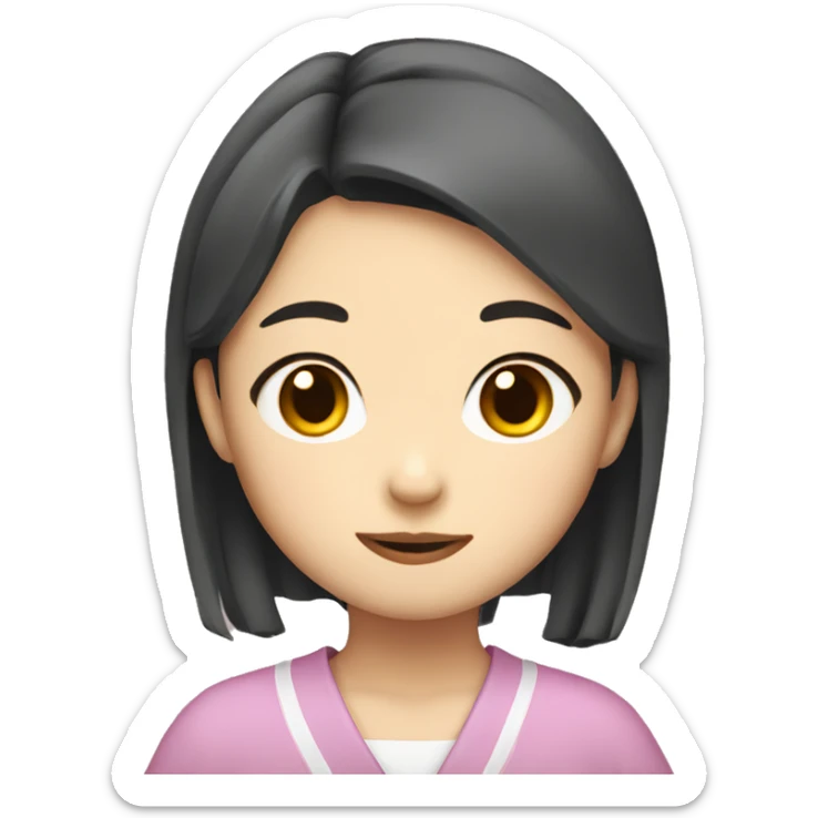 a cute Japanese animation female/girl character  sticker