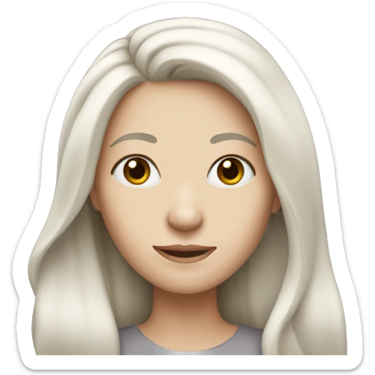 a white-skinned, long-haired woman sticker