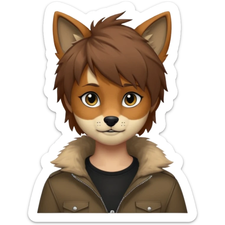 Edgy anthro tomboy furry by Falvie, LiLaiRa, griffsnuff, AngieWolf sticker