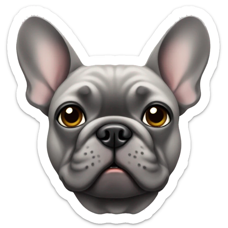 Grey French Bulldog sticker