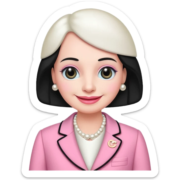 pingu mother wearing the pink chanel suit the Jackie kenddy wore sticker