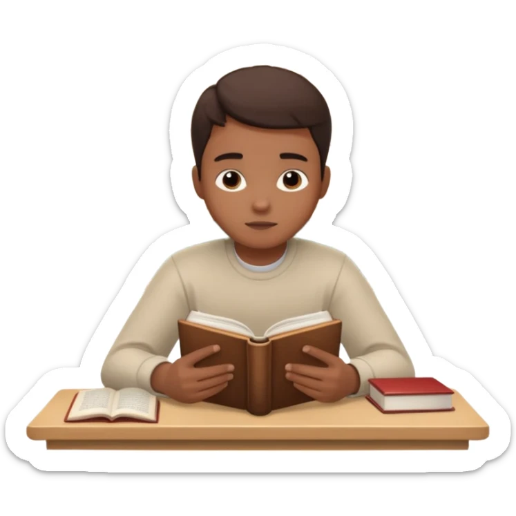 work hard thinking studying learning in a calming resource classroom sticker