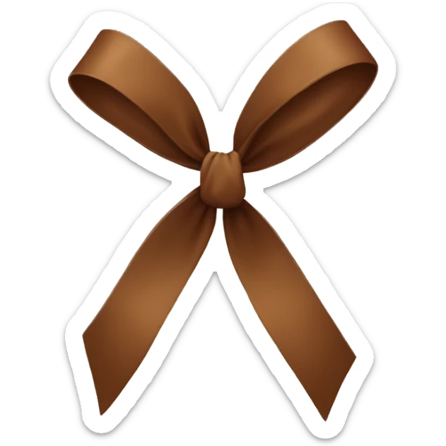Brown bow sticker