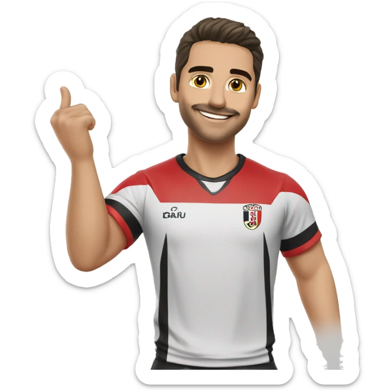 homem gordinho brando com camiseta do sao paulo sticker