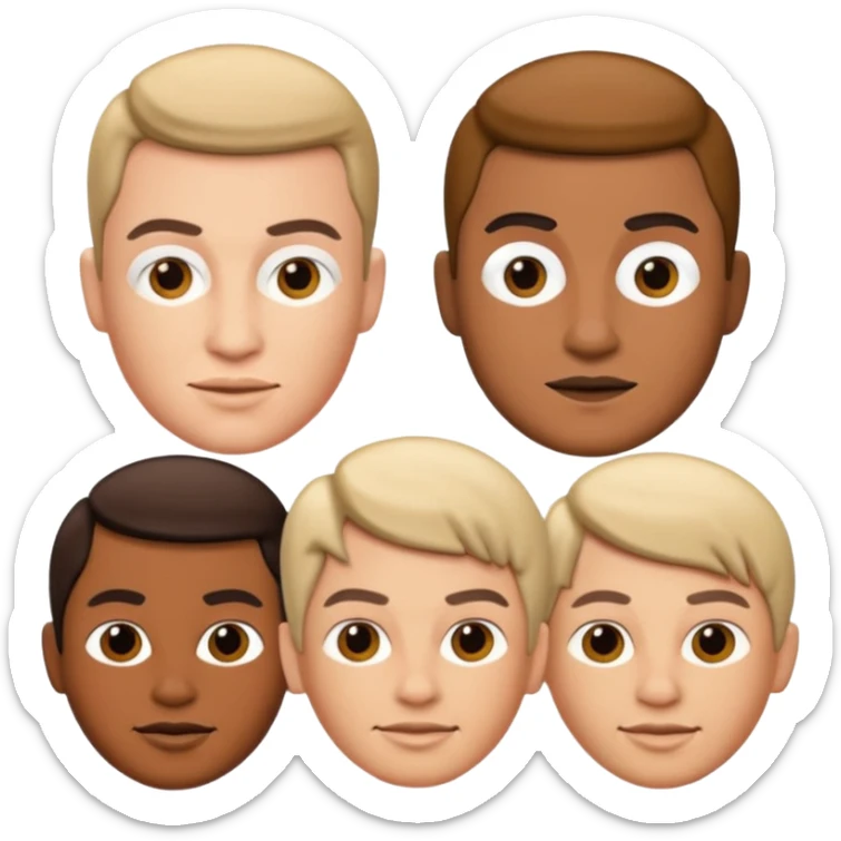 GQ magazine cover with a Memoji-style cartoon version of the person in the reference image, in iOS Apple emoji style sticker